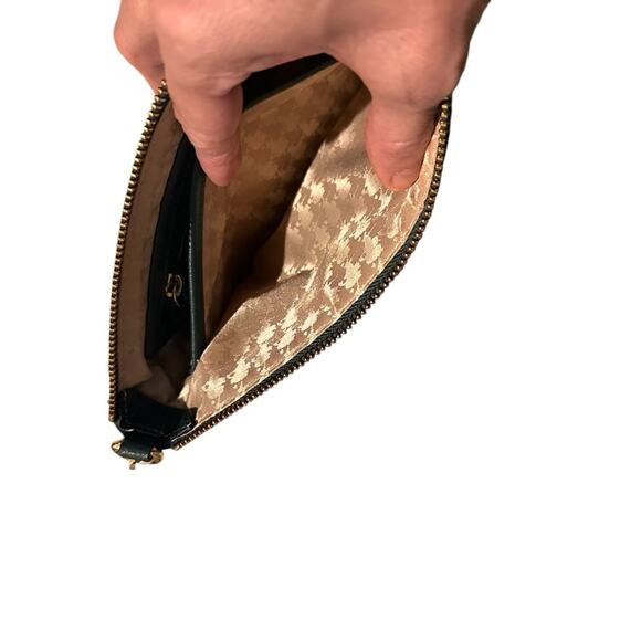 NWOT Karl Lagerfeld Paris Crossbody Pebbled Leather in Dark Teal - Picture 7 of 13